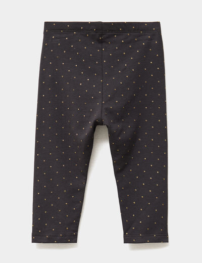 Legging doublé taille élastiquée gris foncé bébé fille