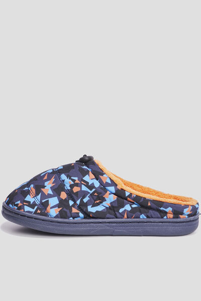 Chaussons mules matelassés camouflage multicolore garçon