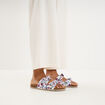 Mules brides &agrave; scratchs violet femme