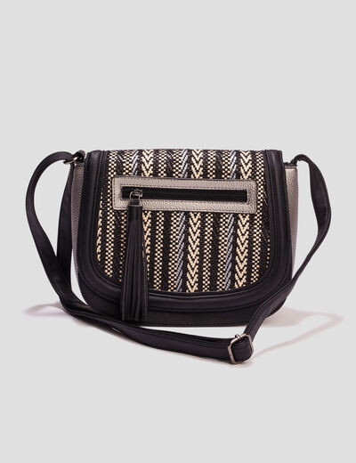 Sac besace arrondi sable femme