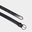 Ceinture avec boucle ronde noir fille