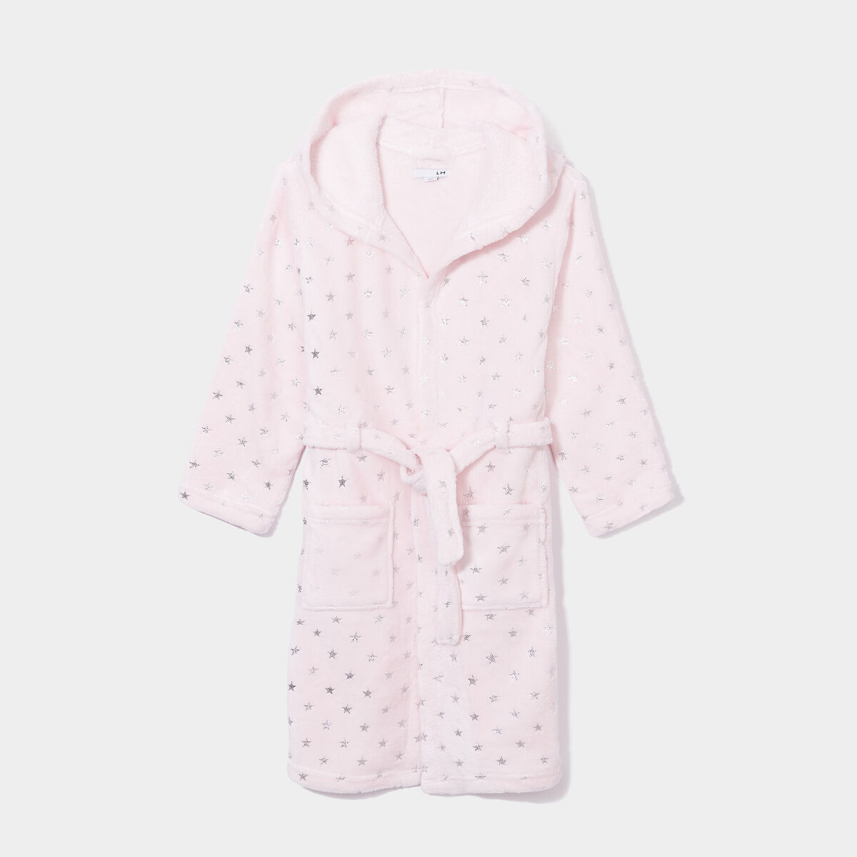 Peignoir à capuche rose fille
