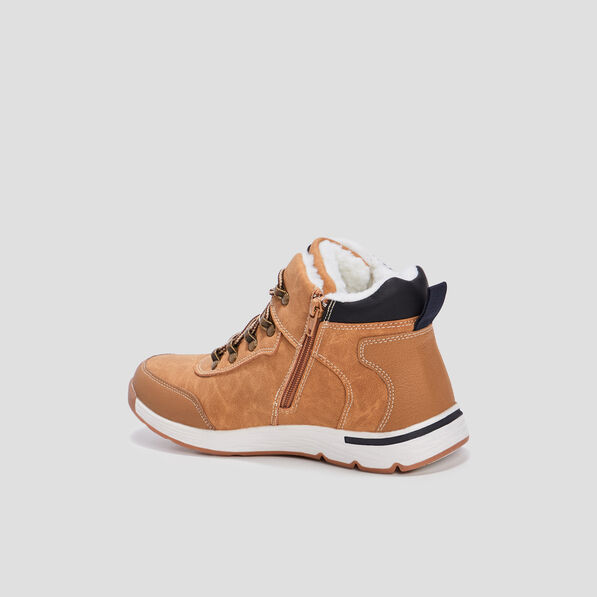 Baskets montantes doublées Creeks beige garçon