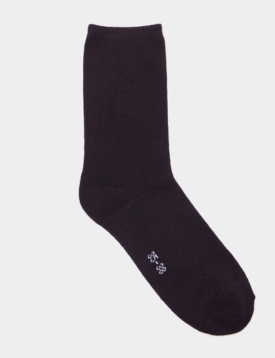 Lot 5 paires chaussettes coton noir mixte