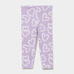 Legging 3/4 &eacute;lastiqu&eacute; coton parme fille