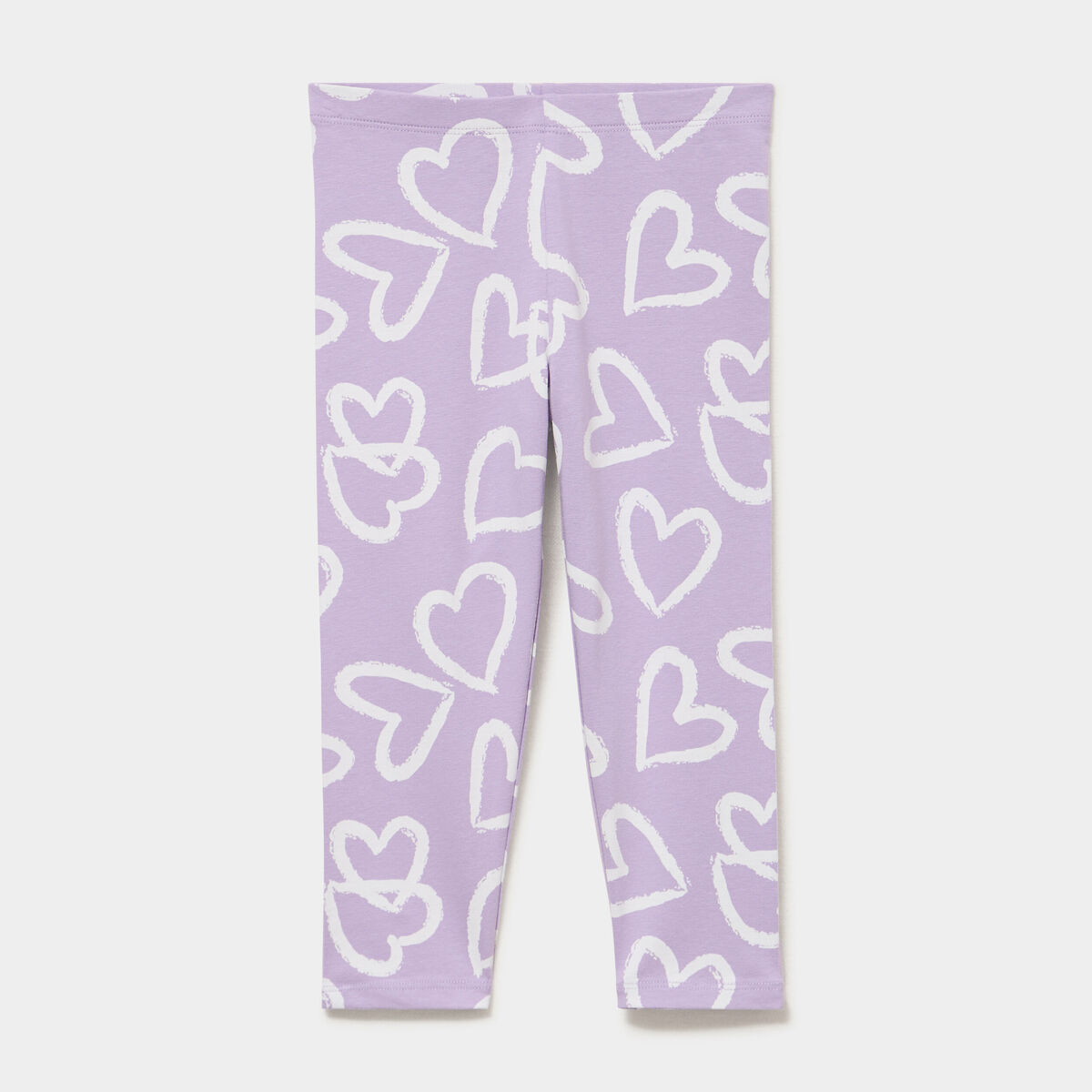 Legging 3/4 &eacute;lastiqu&eacute; coton parme fille