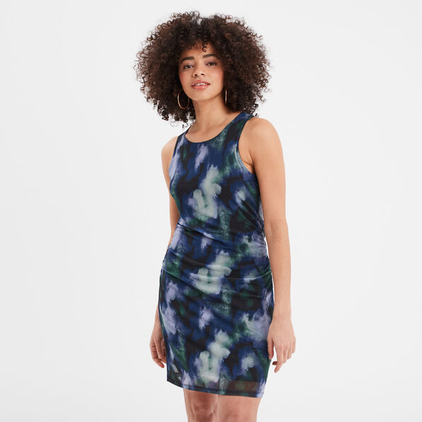 Robe courte sans manches Liberto violet femme