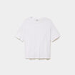 T-shirt col rond manches courtes coton blanc femme grande taille