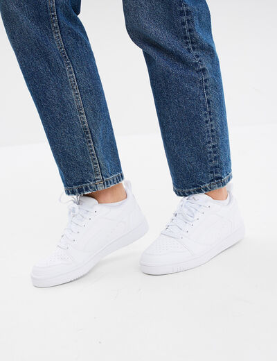 Tennis &agrave; lacets Puma Rebound V6 blanc fille