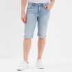 Bermuda short en jean regular denim triple stone homme