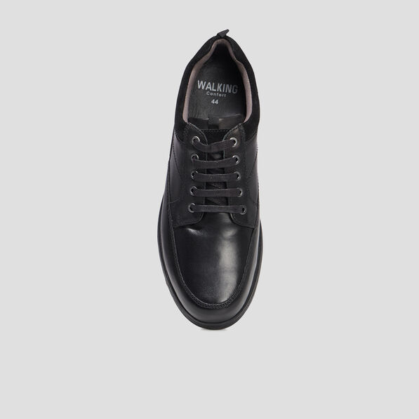 Derbies à lacets en cuir noir homme