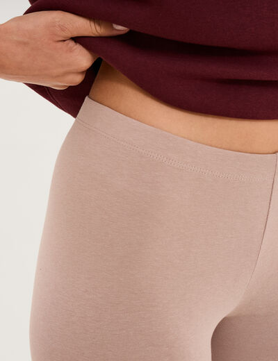 Legging taille haute marron clair femme