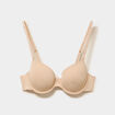 Soutien-gorge corbeille padd&eacute; microfibre beige femme