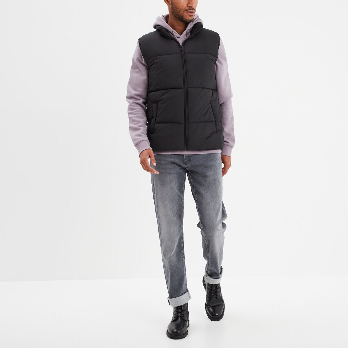 Sweat molleton à capuche hoodie parme homme