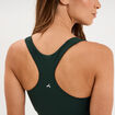 Brassi&egrave;re de sport dos nageur vert fonc&eacute; femme