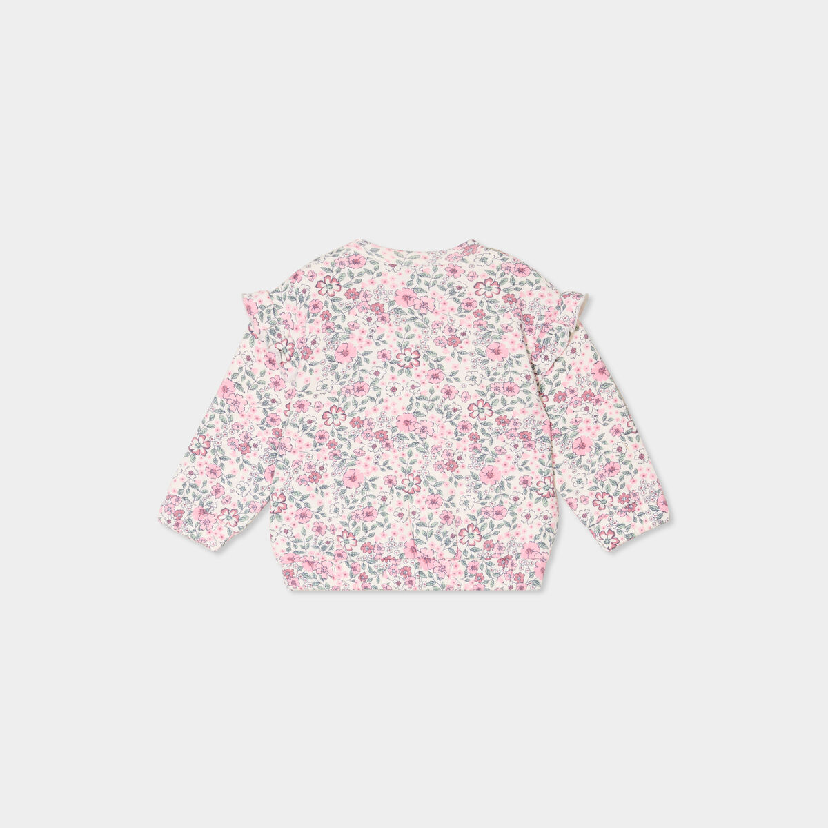 Sweat épaules à volants Creeks creme bébé fille