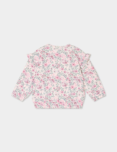 Sweat épaules à volants Creeks creme bébé fille