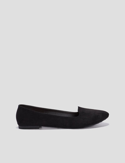 Ballerines esprit mocassins noir femme