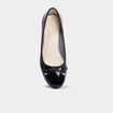 Ballerines à talons vernies noir femme