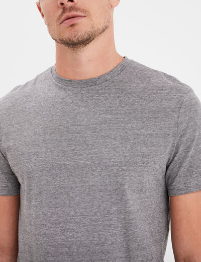 T-shirt col rond manches courtes Creeks gris foncé homme