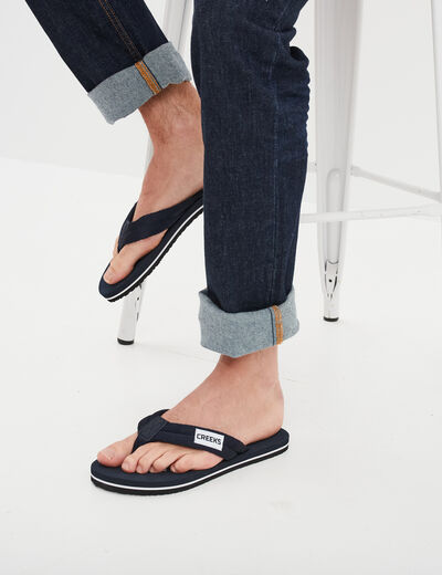 Tongs bleu marine homme