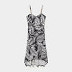 Robe ajust&eacute;e fluide longue &agrave; bretelles noir femme