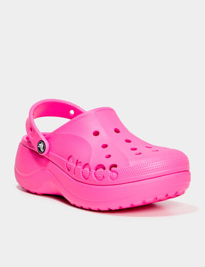 Sabots plateformes Crocs rose femme
