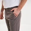 Pantalon chino droit extensible gris fonc&eacute; homme