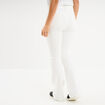 Jeans bootcut taille haute denim blanc femme