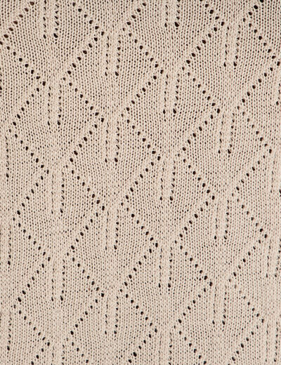 D&eacute;bardeur d&eacute;tails ajour&eacute;s beige femme