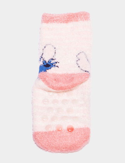 Lot 2 paires chaussettes Stitch rose bébé fille