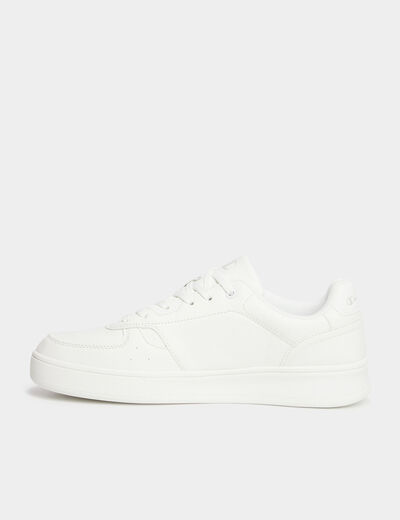 Tennis basses &agrave; lacets Champion Newman blanc homme