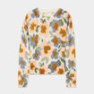 Pull col rond manches longues multicolore femme