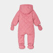 Combinaison pilote zippée à capuche vieux rose bébé fille