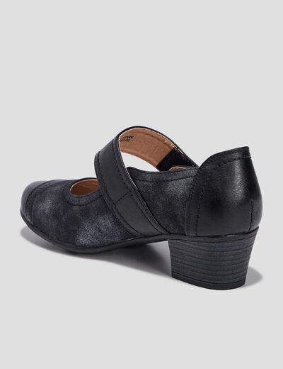 Escarpins en cuir noir femme