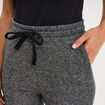 Pantalon jogging taille haute gris femme