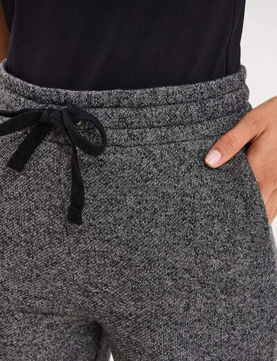 Pantalon jogging taille haute gris femme