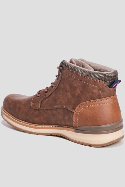 Bottines à lacets Trappeur marron homme