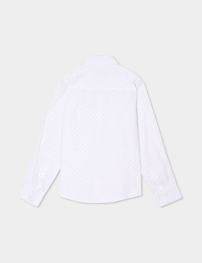 Chemise col français coton majoritaire blanc garçon