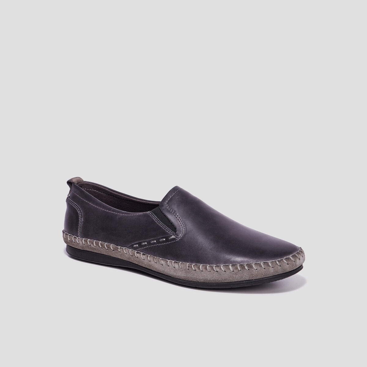 Loafers en cuir Walking gris homme
