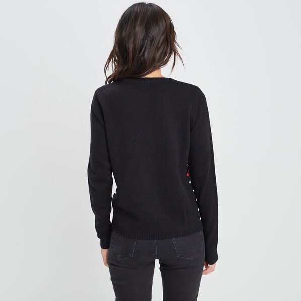 pull de noel manches longues minnie noir femme Pull de Noël manches longues Minnie noir femme