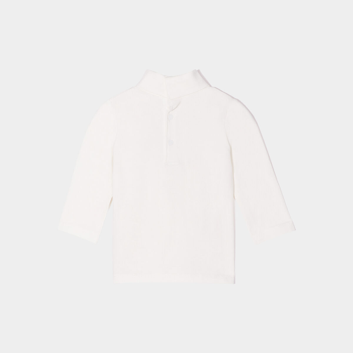 T-shirt avec col roulé ivoire bébé fille