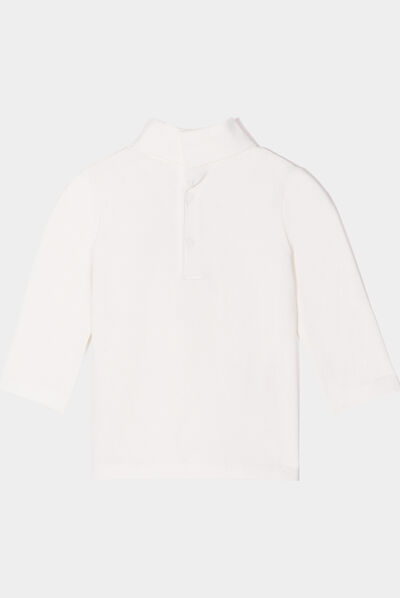 T-shirt avec col roulé ivoire bébé fille