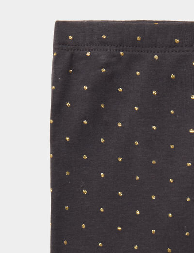 Legging doublé taille élastiquée gris foncé bébé fille