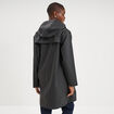 Parka imperm&eacute;able coupe-vent &agrave; capuche noir femme