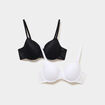 Lot 2 soutiens-gorge corbeille dentelle noir femme