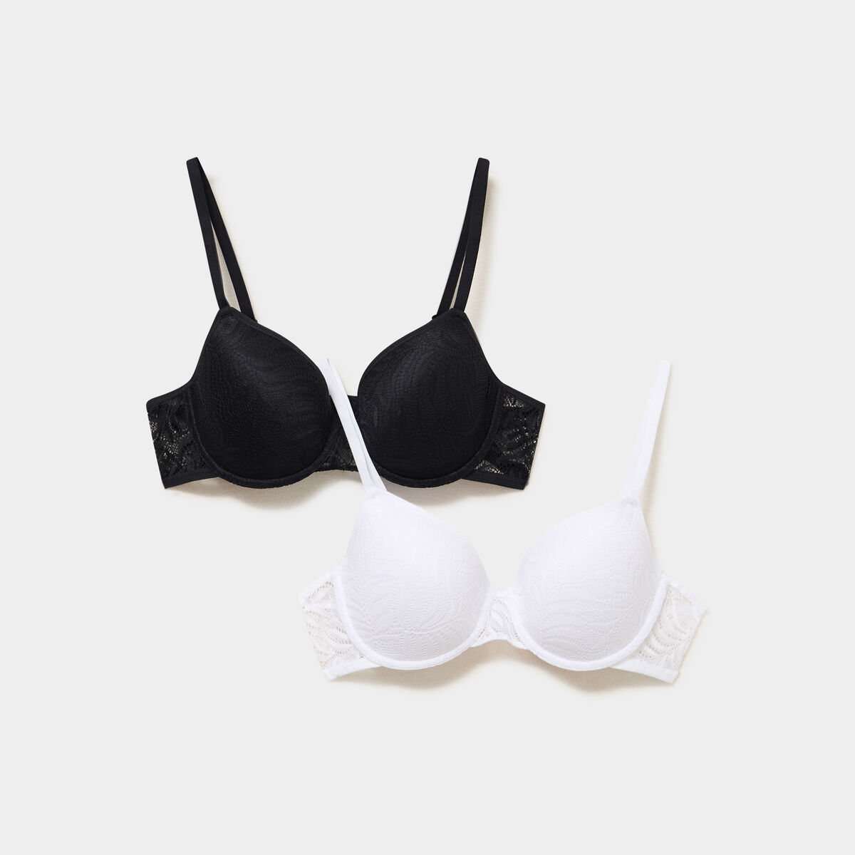 Lot 2 soutiens-gorge corbeille dentelle noir femme