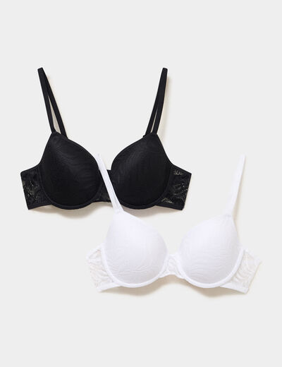 Lot 2 soutiens-gorge corbeille dentelle noir femme