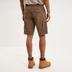 Bermuda short cargo poches &agrave; rabat coton marron fonc&eacute; homme