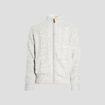 Gilet zippé avec torsades ivoire homme